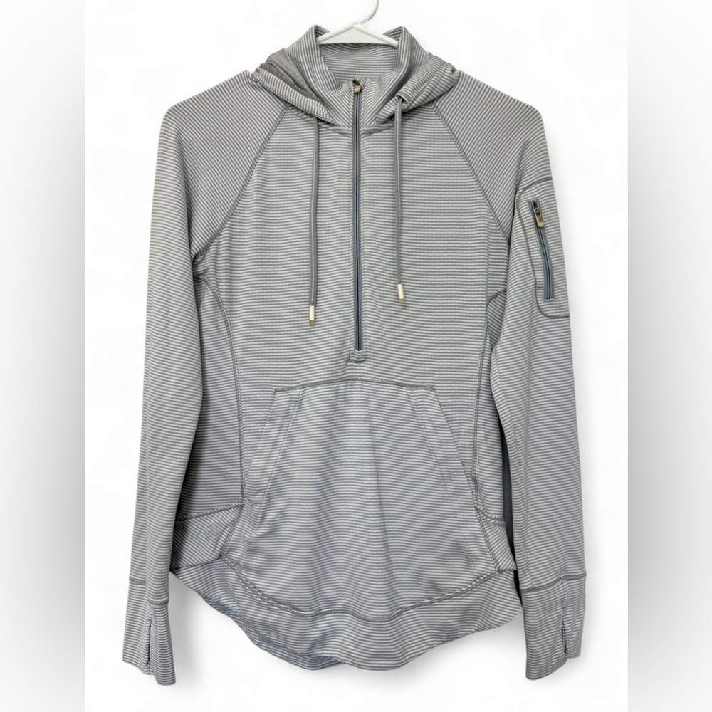 Women's Athleta Heavenly Hail Half Zip Hooded Pullover‎ Activewear Longsleeve XS